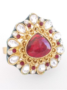 Kundan Finger Ring